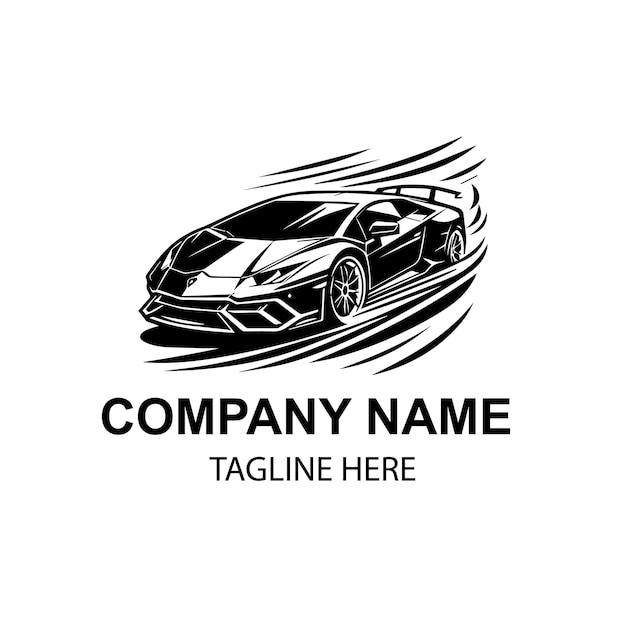 El logotipo del servicio de automóviles vectorial