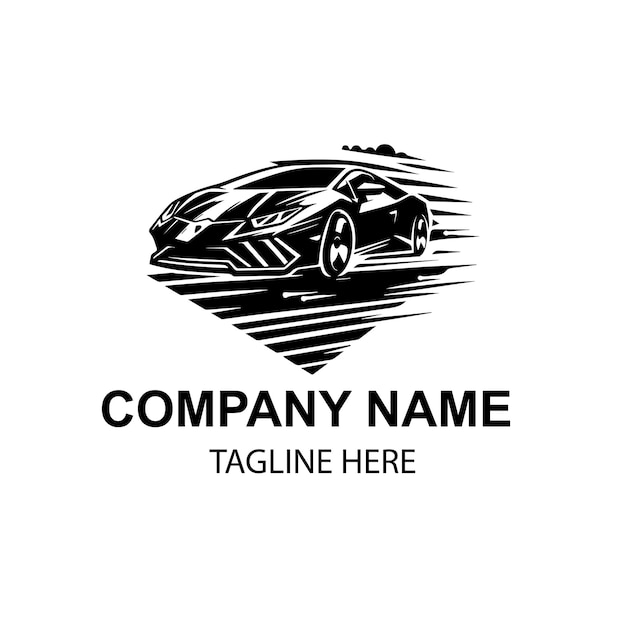 El logotipo del servicio de automóviles vectorial
