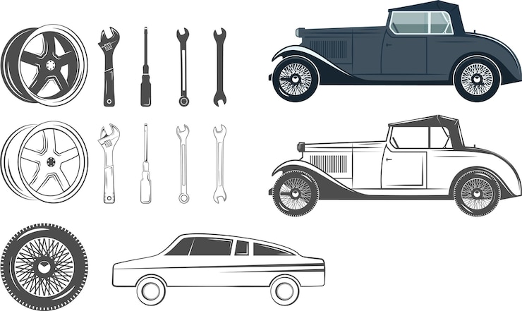Vector logotipo de servicio de coche