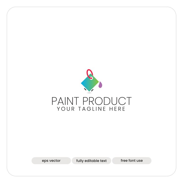 Vector logotipo de servicio de pintura aislado premium eps 10 plantilla de vector elegante vector premium