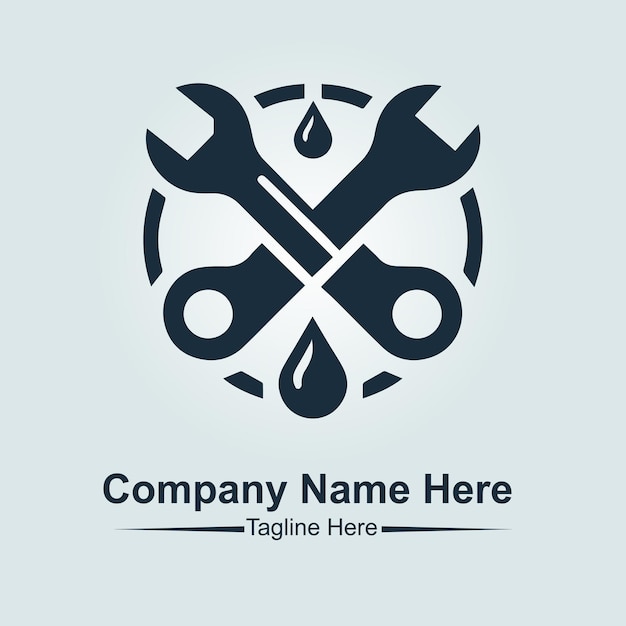 El logotipo de servicio y reparación de automóviles aquí