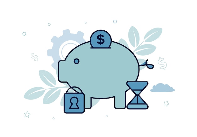 Logotipo de servicios de depósito Ilustración vectorial