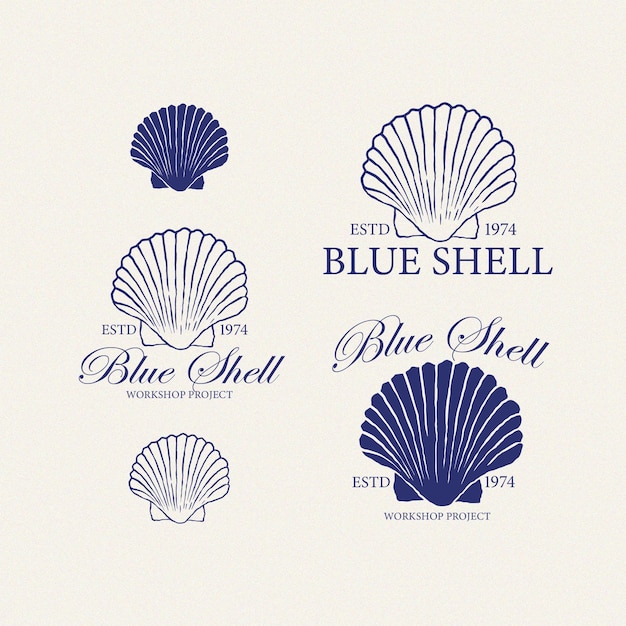 Logotipo de Shell Elegante Logo de Shell Ilustración del logotipo