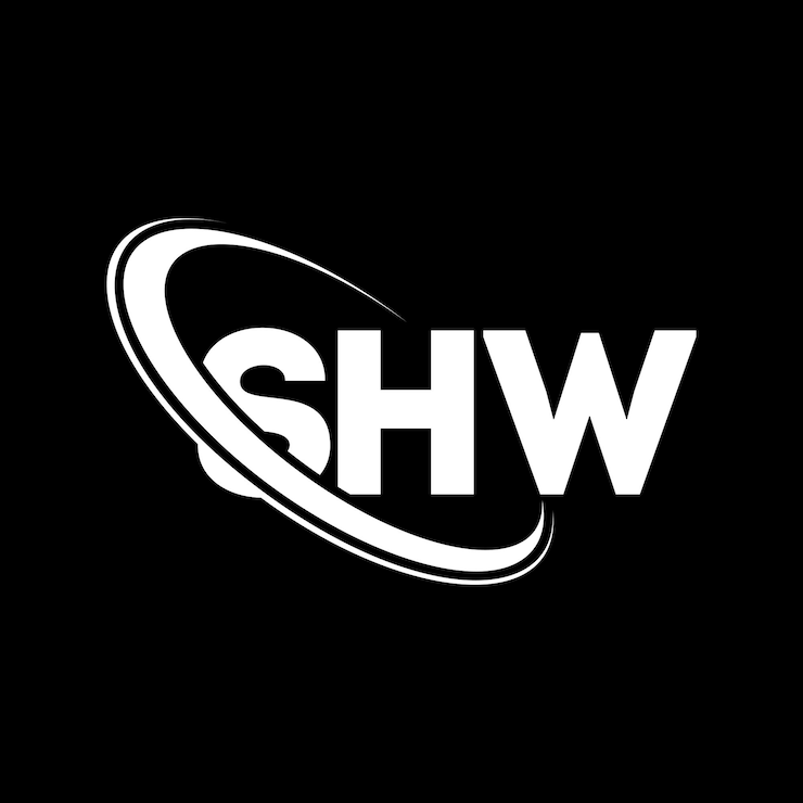 Vector logotipo shw letra shw diseño de logotipo de letra shw iniciales shw logotipo vinculado con círculo y mayúscula monograma logotipo shw tipografía para negocios de tecnología y marca inmobiliaria
