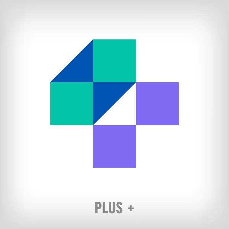 Vector logotipo de signo más creativo transiciones de color únicas plantilla de logotipo de farmacia y clínica médica