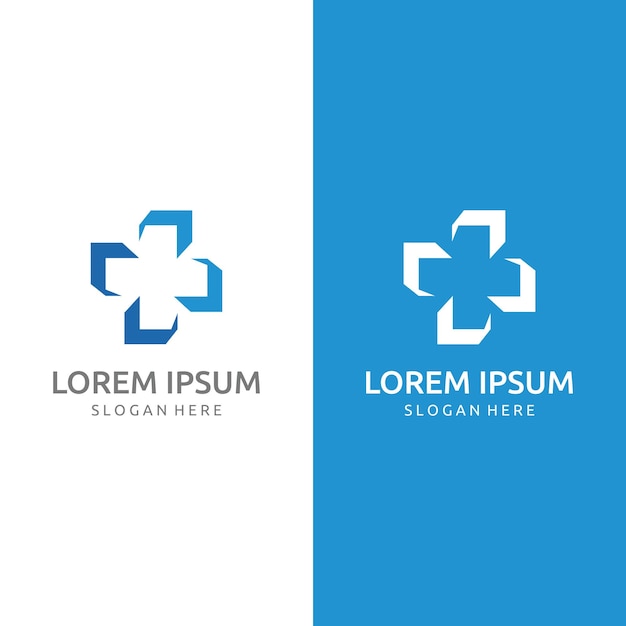 Logotipo de signo médico con un logotipo de signo más simple y moderno para hospital de farmacia de farmacia médica con ilustración de vector de plantilla