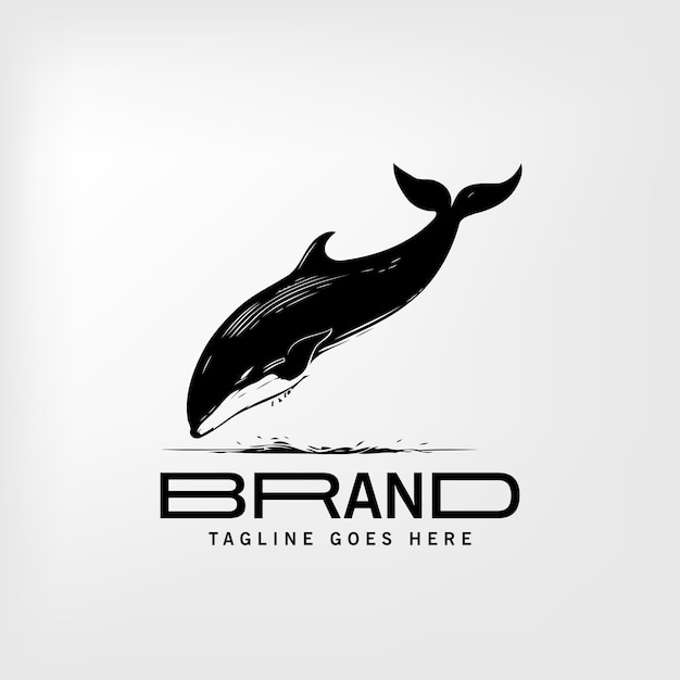 logotipo de silueta de diseño de vector de pescado libre