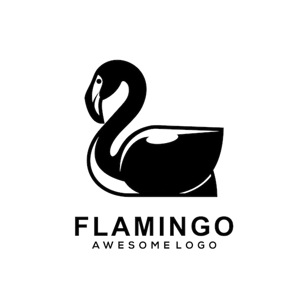 Logotipo de silueta de flamenco