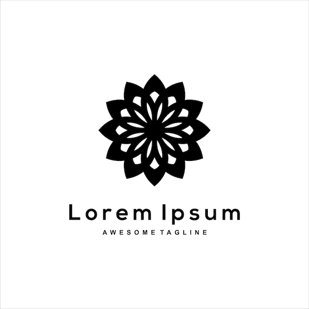 Logotipo de la silueta de la flor