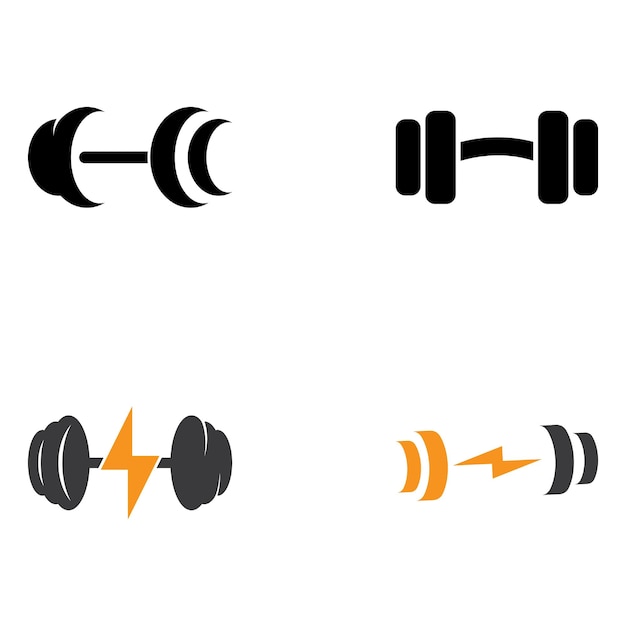 Logotipo de silueta de gimnasio y pesas Diseño para gimnasio y pesas utilizando un concepto de diseño de plantilla de ilustración vectorial