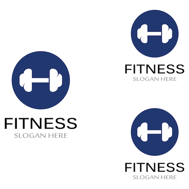 Logotipo de silueta de gimnasio y pesas Diseño para gimnasio y pesas utilizando un concepto de diseño de plantilla de ilustración vectorial