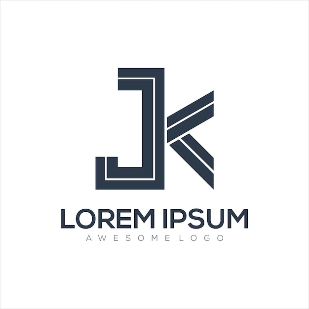 Logotipo de la silueta de la letra J k
