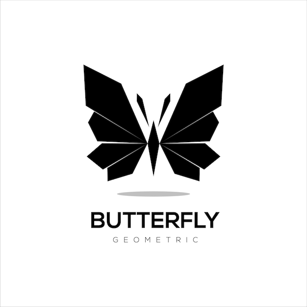 Logotipo de silueta de mariposa