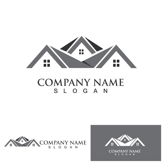 Logotipo y símbolo de la casa y la construcción