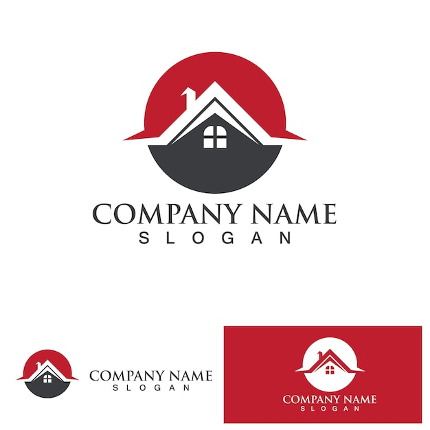 Logotipo y símbolo de la casa y la construcción