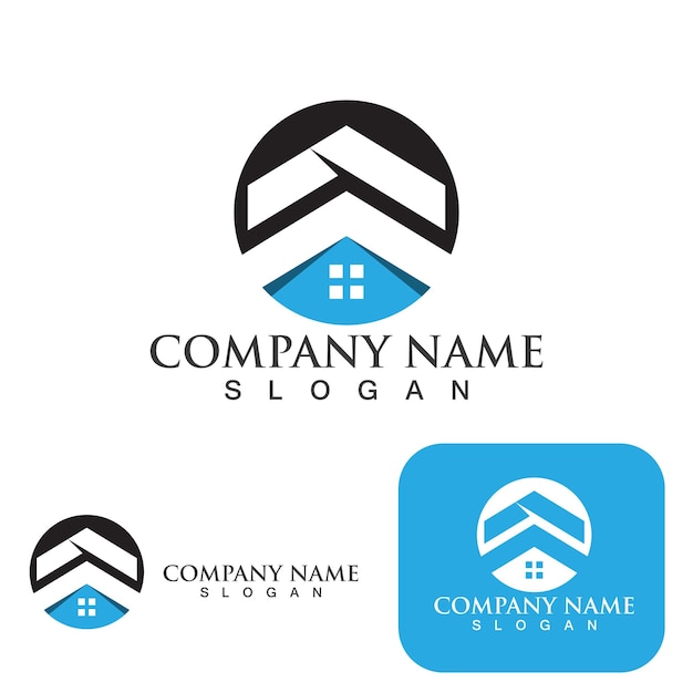 Logotipo y símbolo de la casa y la construcción