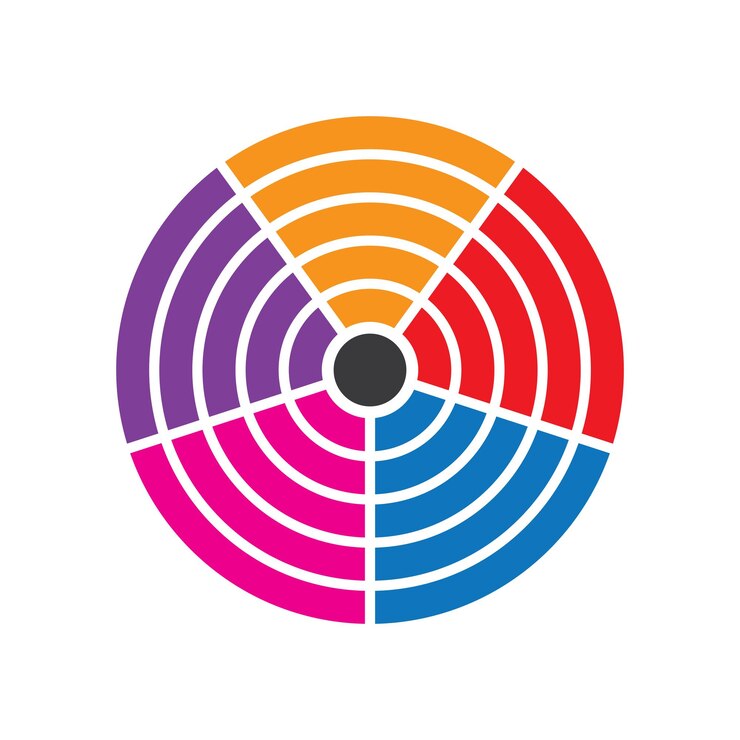 Vector logotipo de símbolo de color de círculo de cultivo