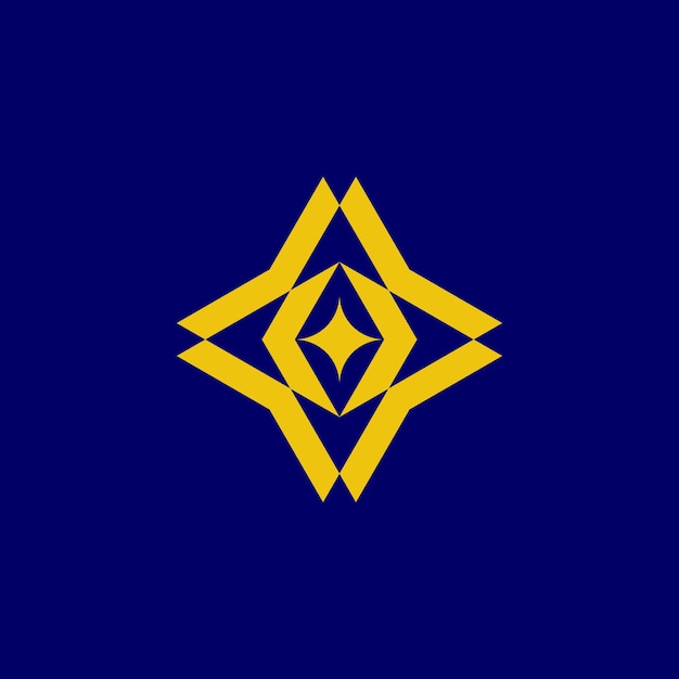 logotipo de símbolo de estrella de código moderno simple