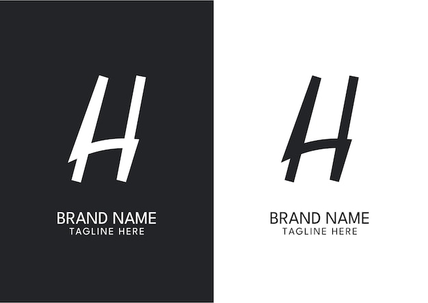 Logotipo del símbolo h vectorial