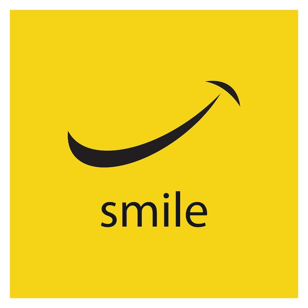 Logotipo y símbolo de la imagen vectorial de la sonrisa