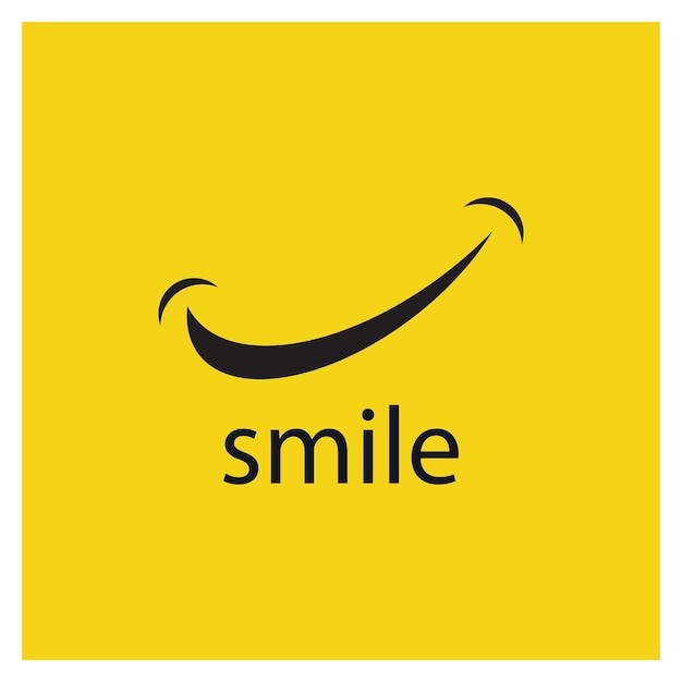 Logotipo y símbolo de la imagen vectorial de la sonrisa