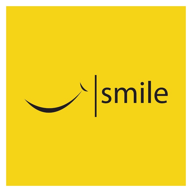 Logotipo y símbolo de la imagen vectorial de la sonrisa