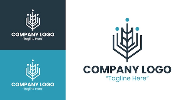 El logotipo del símbolo de la llama azul para el negocio de la energía y la identidad de la empresa de tecnología de incendios