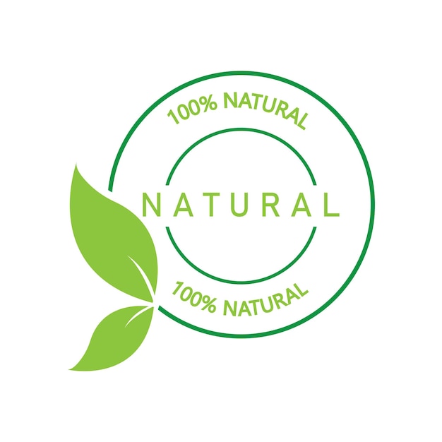 Logotipo y símbolo del producto natural