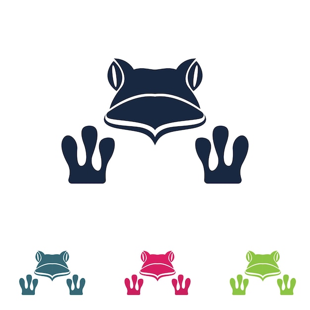 Vector logotipo y símbolo de rana