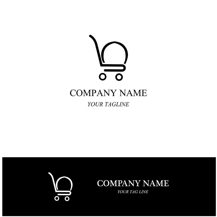 Vector logotipo y símbolo de la tienda de cestas