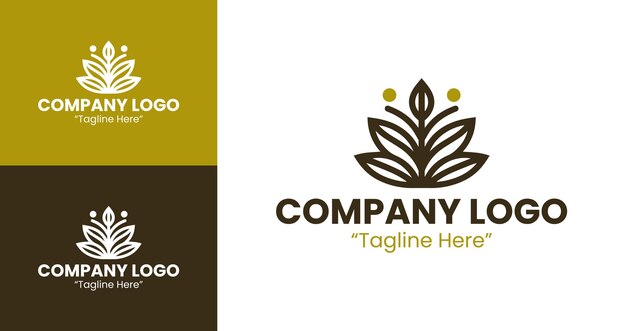 El logotipo del símbolo del trigo marrón para el negocio agrícola y la identidad de la empresa orgánica