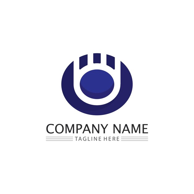 Logotipo y símbolos del círculo de tecnología empresarial O logo Diseño gráfico vectorial
