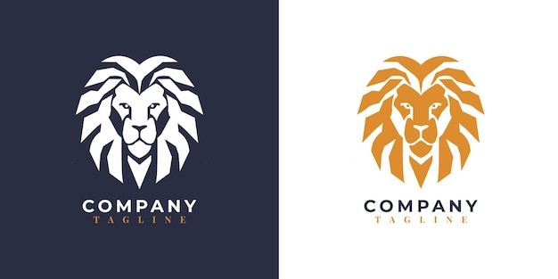 Logotipo simple de cabeza de león