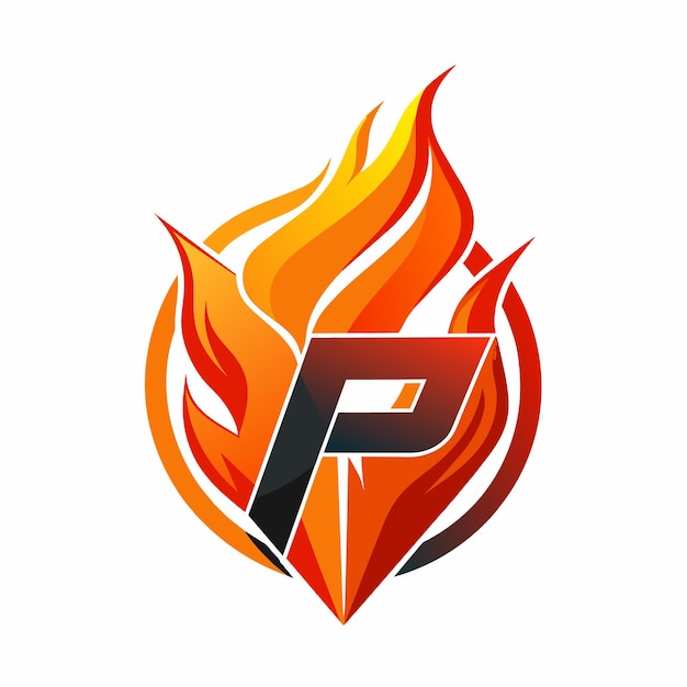 Un logotipo simple para una empresa comercial de bordados FP Logo