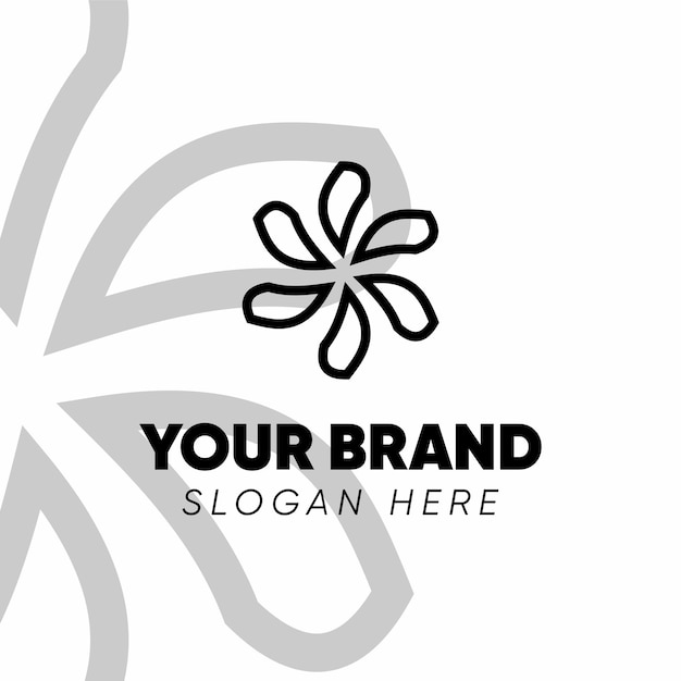 Logotipo simple de la flor