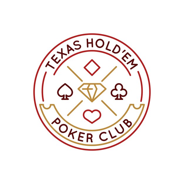 Logotipo simple con icono de cartas de juego