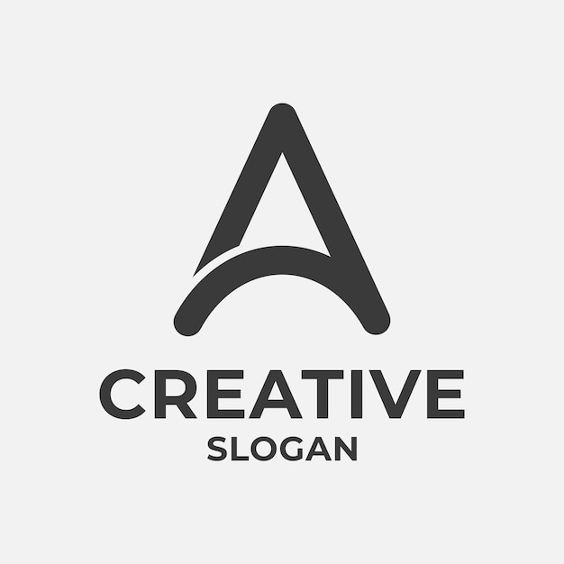 Logotipo simple de la letra A del vector premium