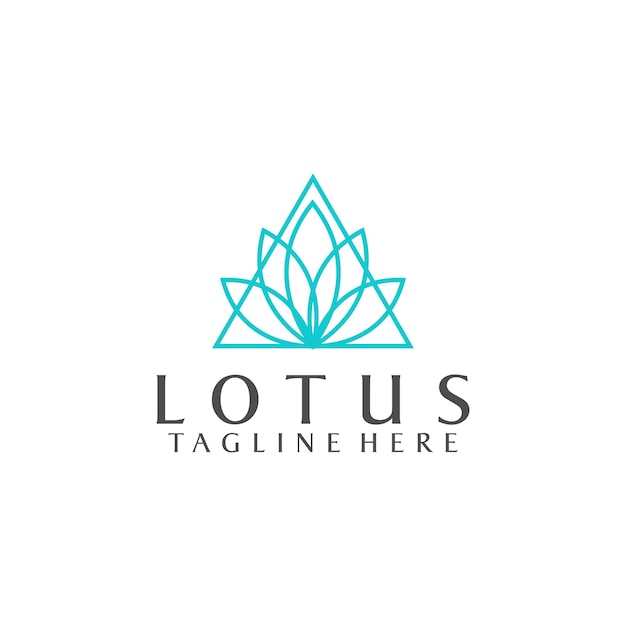 Logotipo simple de Lotus Stock Vector para negocios y marcas