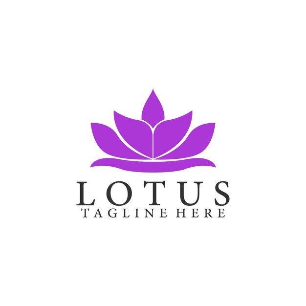 Logotipo simple de Lotus Stock Vector para negocios y marcas