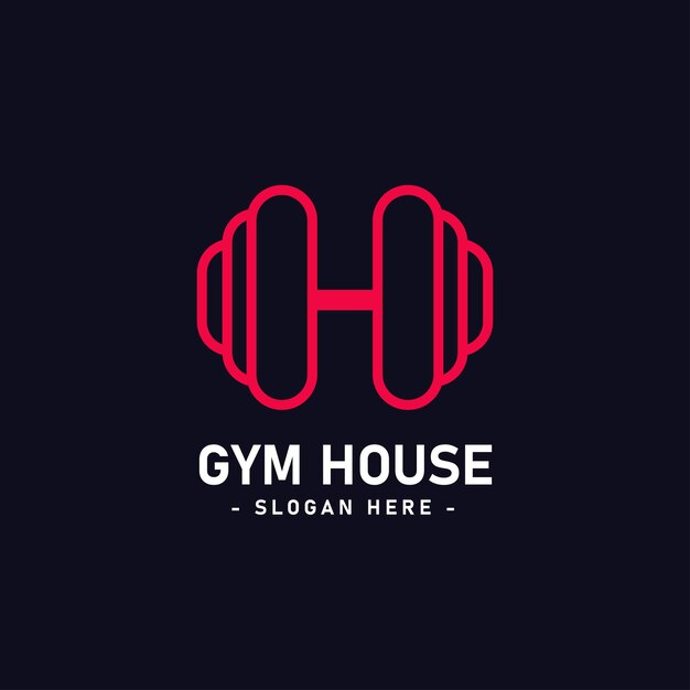 Logotipo simple para una marca de gimnasio.