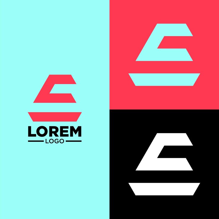 Vector logotipo simple y moderno con colores fríos adecuados para el logotipo de su marca o el logotipo de su nombre.