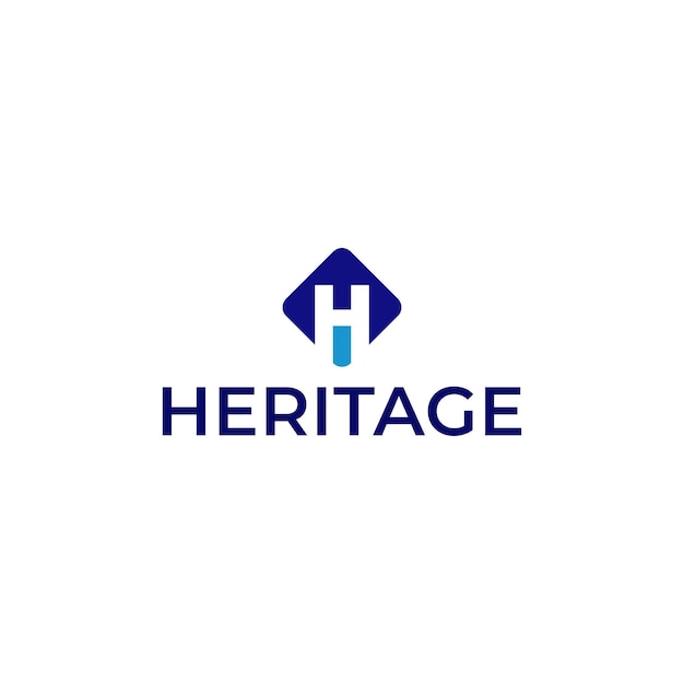 Logotipo simple moderno tecnológico creativo de la letra H