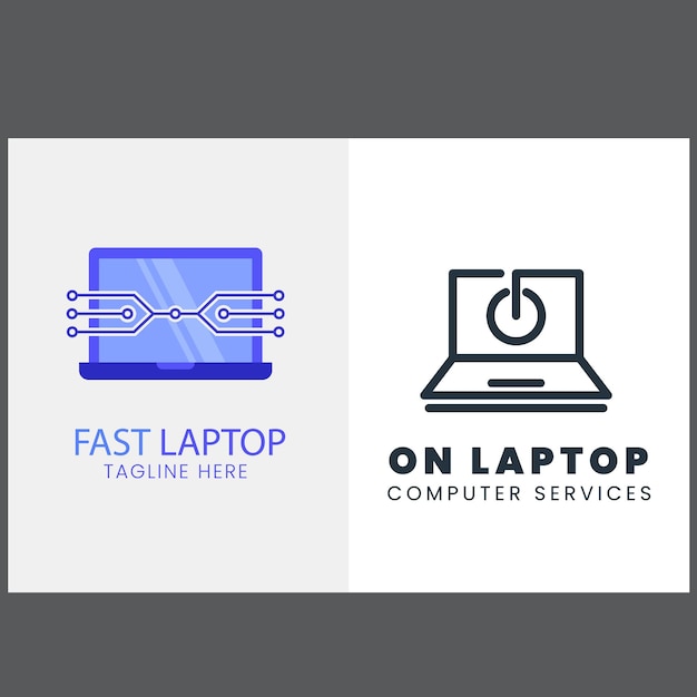 Logotipo simple y moderno para una tienda de computadoras de una empresa de tecnología o una empresa de comunicaciones