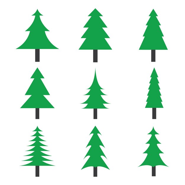 logotipo simple de pino o abeto casa de pino de hoja perenne para aventureros del bosque de pinos acampando insignias de naturaleza