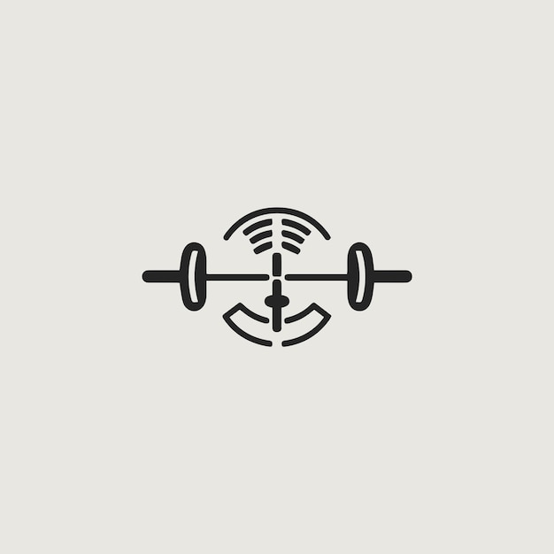 Un logotipo simple que utiliza una barra como símbolo