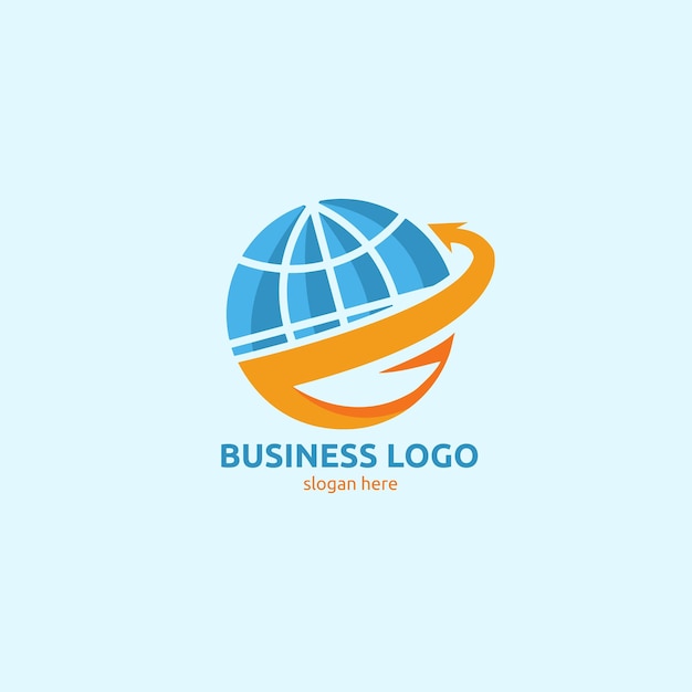 Vector logotipo simple de smile globe business