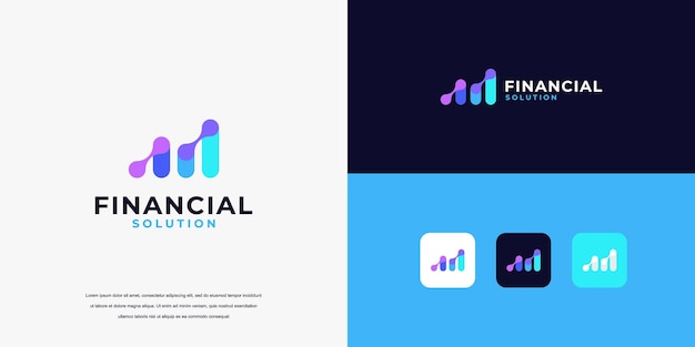 logotipo simple vector logotipo de crecimiento financiero