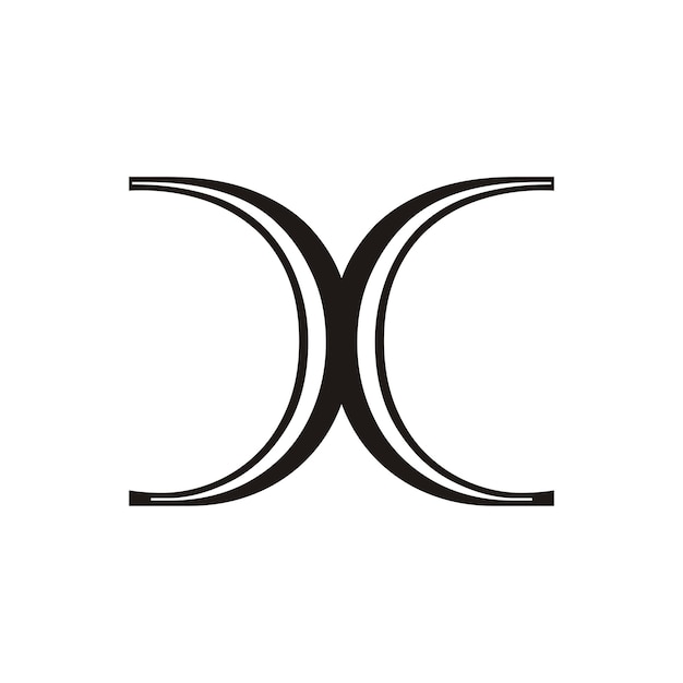 logotipo simple x clásico