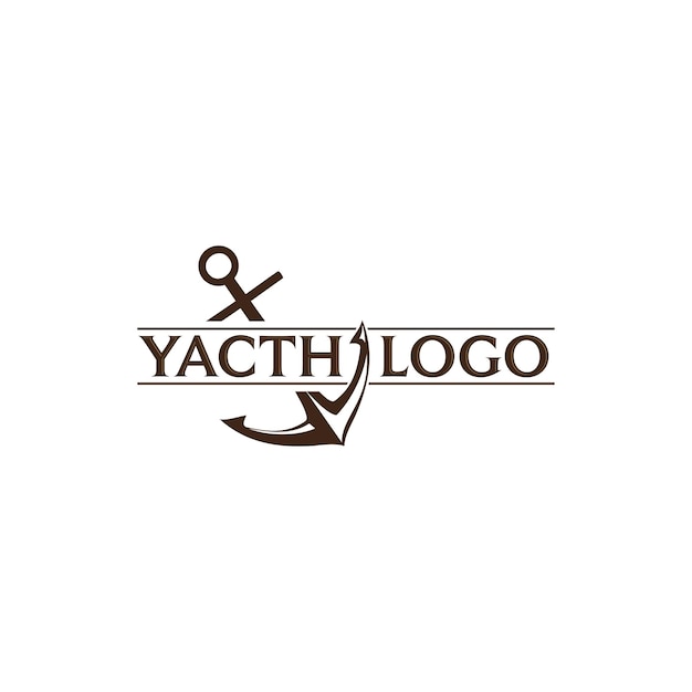 Vector logotipo simple para yate o barco