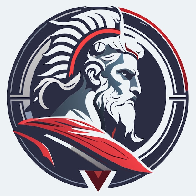 Vector logotipo de sirena épica de historia griega
